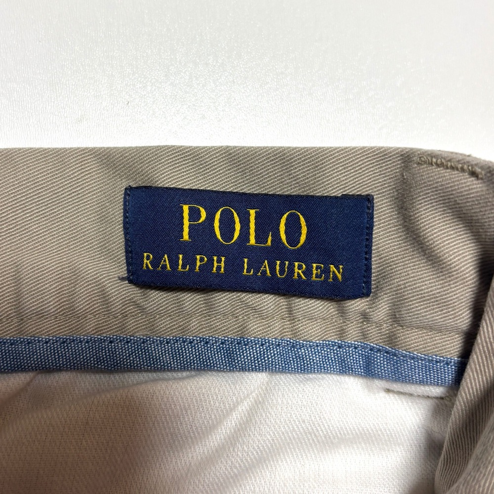 Polo Ralph Lauren Classic Fit Chino Shorts Mens 34 inseam 9" Khaki Tan Cotton - Picture 9 of 9